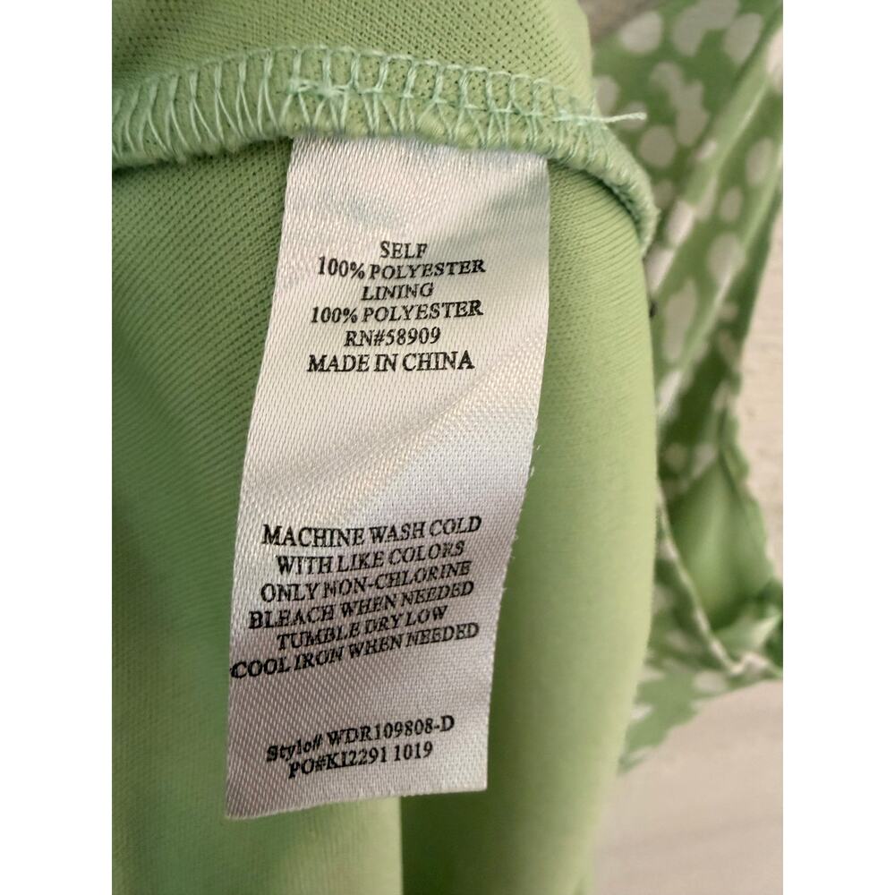 GB Light Green Mini Dress Size Medium Spotted Print Adjustable Straps - Picture 7 of 7